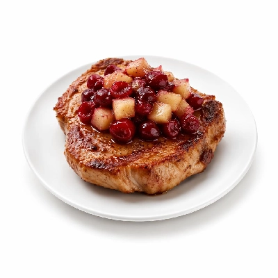 Whole Foods Market Recipes Main Dishes Pork Chops with Cranberry Pear Chutney