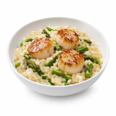 Whole Foods Market Recipes Main Dishes Quick Scallops and Asparagus Risotto