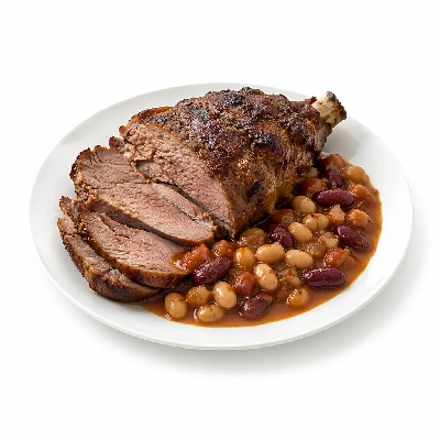 Whole Foods Market Recipes Main Dishes Roasted Leg of Lamb with Two Bean Ragout