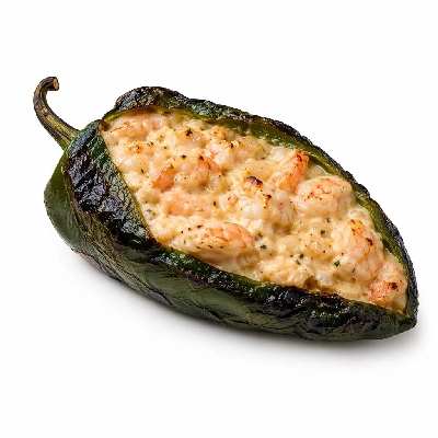 Whole Foods Market Recipes Main Dishes Roasted Poblanos with Creamy Shrimp Stuffing