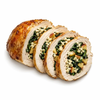Whole Foods Market Recipes Main Dishes Roasted Turkey Breast with Spinach Apple and Gorgonzola Stuffing