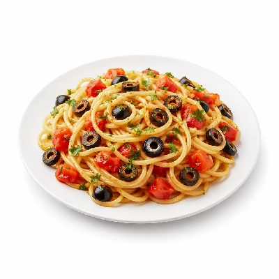 Whole Foods Market Recipes Main Dishes Spaghetti Packets with Tomatoes Black Olives and Parsley