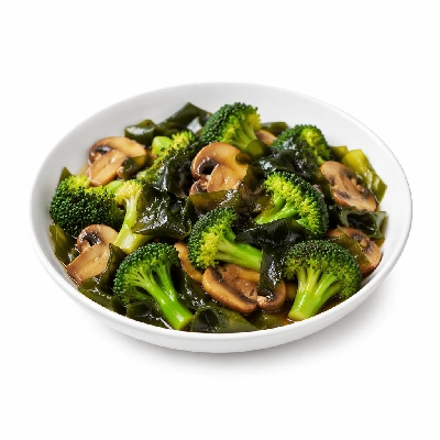 Whole Foods Market Recipes Main Dishes Wakame Mushroom and Broccoli Saute