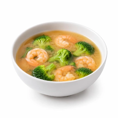 Whole Foods Market Recipes Miso Soup with Shrimp and Broccoli