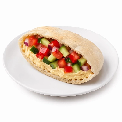 Whole Foods Market Recipes Quick Hummus and Vegetable Stuffed Pitas