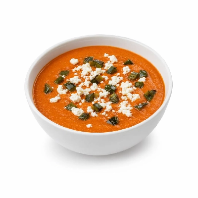 Whole Foods Market Recipes Roasted Tomato Soup with Poblanos Oregano and Fresh Cheese