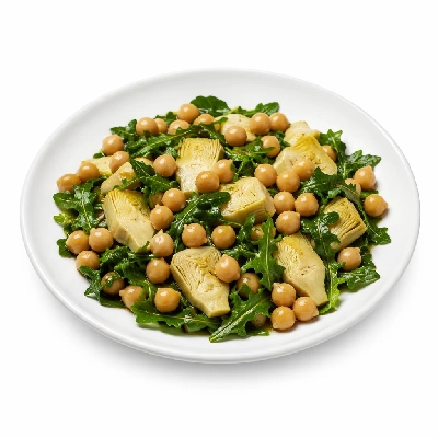 Whole Foods Market Recipes Salads Chickpea and Artichoke Heart on Wilted Arugula