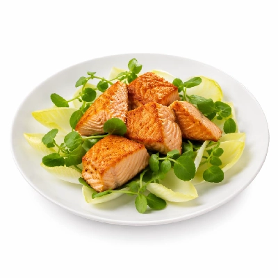 Whole Foods Market Recipes Salads Crispy Alaska Salmon Over Endive and Watercress