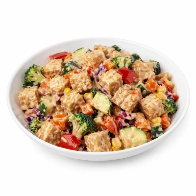 Whole Foods Market Recipes Salads Tempeh and Vegetable with Miso Tahini Dressing