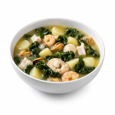 Whole Foods Market Recipes Seafood Soup with Kale and Potatoes