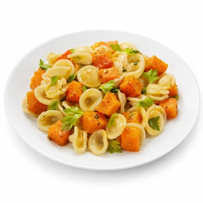 Whole Foods Market Recipes Side Dishes Butternut Squash with Celery Leaves and Orecchiette