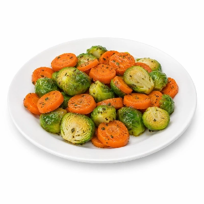 Whole Foods Market Recipes Side Dishes Steamed Carrots and Brussels Sprouts with Tarragon