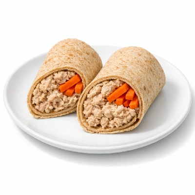 Whole Wheat Tuna Wrap & Carrots