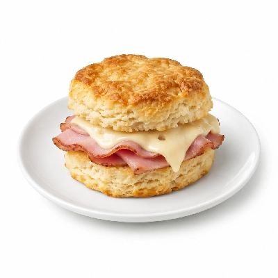 Woods Coffee Ham and Swiss Breakfast Biscuit