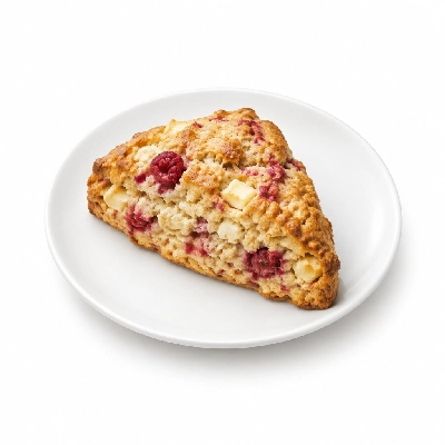 Woods Coffee White Chocolate Raspberry Scone