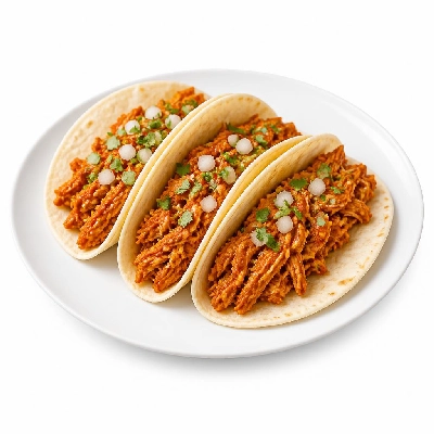 Yard House Appetizers Chicken Tinga Tacos with Flour Tortillas One