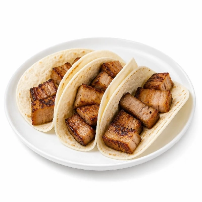 Yard House Appetizers Grilled Korean Pork Belly Tacos with Flour Tortillas One