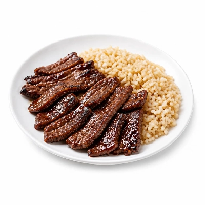 Yard House Appetizers Grilled Sweet Korean BBQ Beef (1 Serving) with Brown Rice