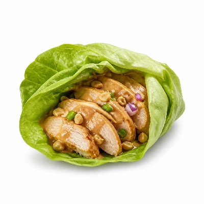 Yard House Appetizers Lettuce Wraps with Chicken (1 Serving) with Thai Peanut Vinaigrette