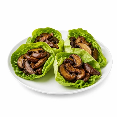Yard House Appetizers Lettuce Wraps with Shiitake and Portabella Mushrooms (1 Serving) with Thai Peanut Vinaigrette