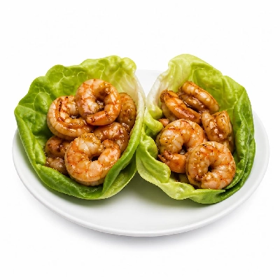 Yard House Appetizers Lettuce Wraps with Tiger Shrimp (1 Serving) with Firecracker Sauce
