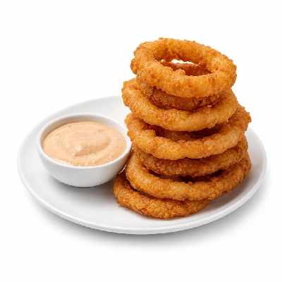 Yard House Appetizers Onion Ring Tower (1 Serving) with Chipotle Ranch Dressing