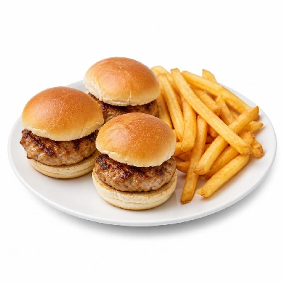 Yard House Appetizers Turkey Burger Sliders (1 Serving) with French Fries