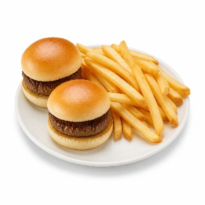 Yard House Gardein Beef Sliders (1 Serving) with French Fries