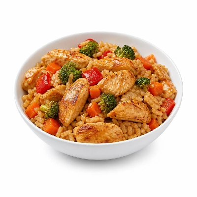 Yard House Gardein Chicken Rice Bowl (1 Serving) with Brown Rice