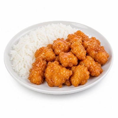 Yard House Gardein Orange Peel Chicken (1 Serving) with Jasmine Rice