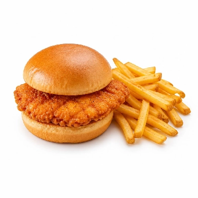 Yard House Gardein Spicy Chicken Sandwich (1 Sandwich) with French Fries