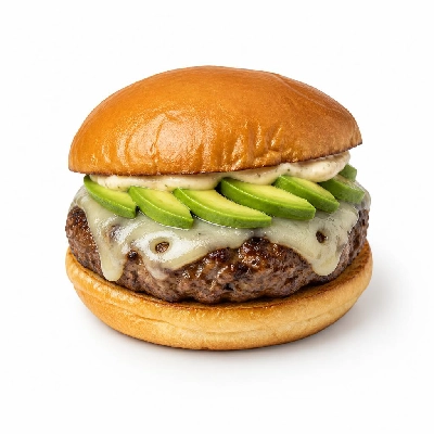 Yard House Grilled Burgers Avocado Swiss (1 Sandwich) with Roasted Garlic Aioli