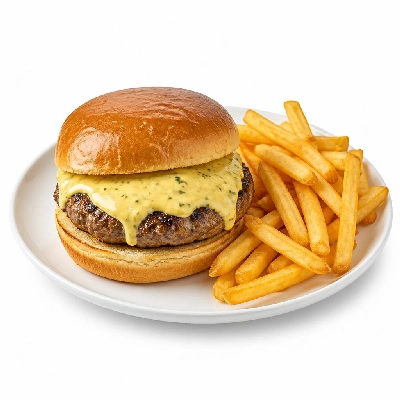 Yard House Grilled Burgers Bearnaise (1 Sandwich) with French Fries