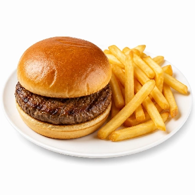 Yard House Grilled Burgers Classic (1 Sandwich) with French Fries