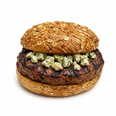 Yard House Grilled Burgers Classic on Multigrain Bun (1 Sandwich) with Blue Cheese