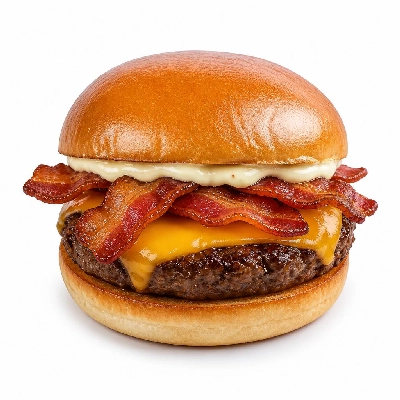 Yard House Grilled Burgers Gardein BBQ Bacon and Cheddar (1 Sandwich) with Roasted Garlic Aioli