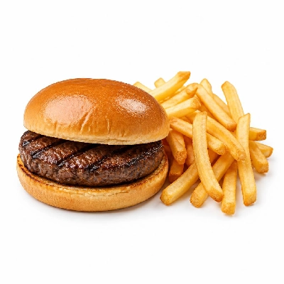 Yard House Grilled Burgers Gardein Classic (1 Sandwich) with French Fries