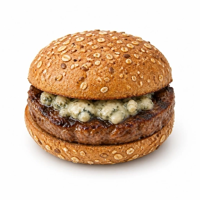 Yard House Grilled Burgers Gardein Classic on Multigrain Bun (1 Sandwich) with Blue Cheese