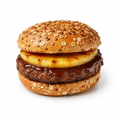 Yard House Grilled Burgers Hawaiian on Multigrain Bun (1 Sandwich) with Aloha Sauce