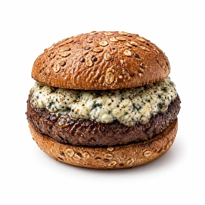 Yard House Grilled Burgers Pepper Crusted Gorgonzola on Multigrain Bun