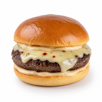 Yard House Grilled Burgers Pepper Jack (1 Sandwich) with Roasted Garlic Aioli
