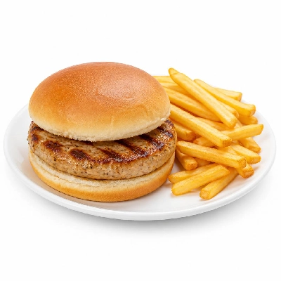 Yard House Grilled Burgers Turkey (1 Sandwich) with French Fries