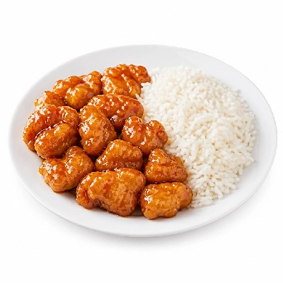 Yard House House Favorites Orange Peel Chicken (1 Serving) with Jasmine Rice