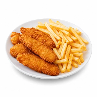 Yard House Kids Menu Items Chicken Fingers (1 Serving) with French Fries