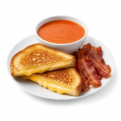 Yard House Sandwiches Grilled Cheese and Tomato Bisque (1 Serving) with Bacon
