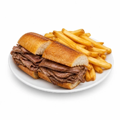 Yard House Sandwiches Roast Beef Dip (1 Sandwich) with French Fries
