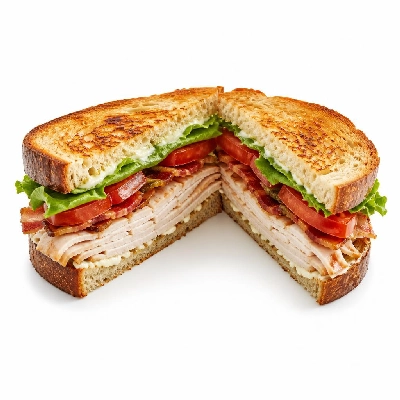 Yard House Sandwiches Roasted Turkey Club (1 Sandwich) with Artisan Bread