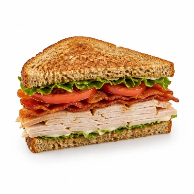 Yard House Sandwiches Roasted Turkey Club (1 Sandwich) with Rye Bread