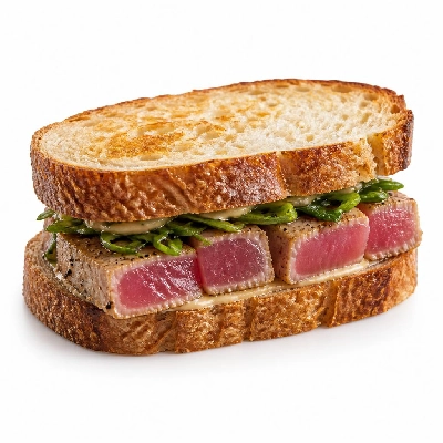 Yard House Sandwiches Seared Ahi Steak (1 Sandwich) with Sourdough Bread