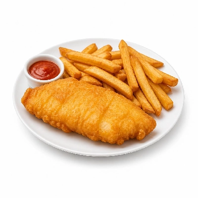 Yard House Seafoods Fish and Chips (1 Serving) with Cocktail Sauce